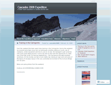 Tablet Screenshot of cascades2008.wordpress.com