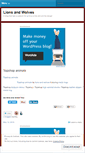 Mobile Screenshot of lionsandwolves.wordpress.com