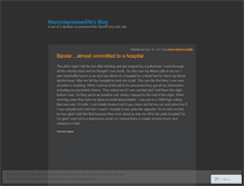 Tablet Screenshot of manicdepressedlife.wordpress.com