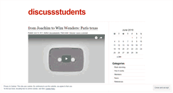 Desktop Screenshot of discussstudents.wordpress.com
