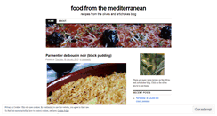 Desktop Screenshot of foodfromthemediterranean.wordpress.com