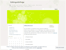 Tablet Screenshot of editingwithpaige.wordpress.com