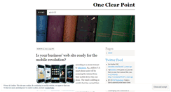 Desktop Screenshot of oneclearpoint.wordpress.com