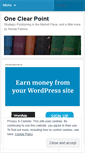 Mobile Screenshot of oneclearpoint.wordpress.com