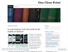 Tablet Screenshot of oneclearpoint.wordpress.com