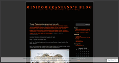 Desktop Screenshot of minipomeranians.wordpress.com