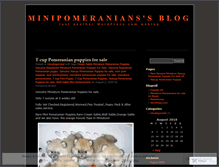 Tablet Screenshot of minipomeranians.wordpress.com