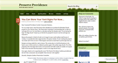 Desktop Screenshot of preserveprovidence.wordpress.com