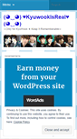 Mobile Screenshot of kyuwookisreal.wordpress.com