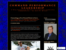 Tablet Screenshot of commandperformanceleadership.wordpress.com