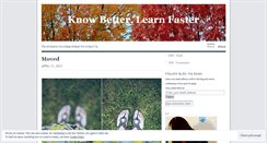 Desktop Screenshot of knowbetterlearnfaster.wordpress.com