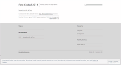 Desktop Screenshot of forociudad2014.wordpress.com