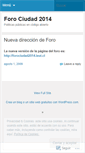 Mobile Screenshot of forociudad2014.wordpress.com