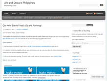 Tablet Screenshot of lifeandleisurephilippines.wordpress.com