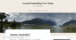 Desktop Screenshot of learnedsomethingnewtoday.wordpress.com