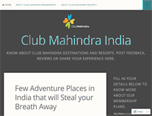 Tablet Screenshot of clubmahindraindia.wordpress.com