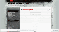 Desktop Screenshot of nothingspoken.wordpress.com