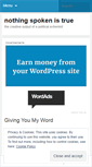 Mobile Screenshot of nothingspoken.wordpress.com