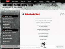 Tablet Screenshot of nothingspoken.wordpress.com