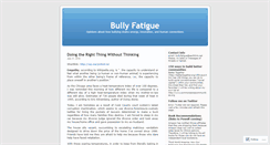 Desktop Screenshot of bullyfatigue.wordpress.com