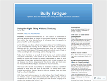 Tablet Screenshot of bullyfatigue.wordpress.com