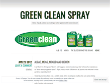 Tablet Screenshot of greencleanspray.wordpress.com