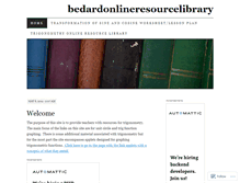 Tablet Screenshot of bedardonlineresourcelibrary.wordpress.com
