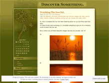 Tablet Screenshot of discoversomething.wordpress.com
