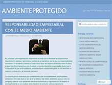 Tablet Screenshot of ambienteprotegido.wordpress.com