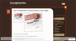 Desktop Screenshot of howeightlosstips.wordpress.com