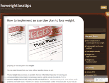 Tablet Screenshot of howeightlosstips.wordpress.com