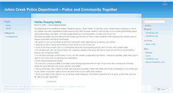 Desktop Screenshot of johnscreekpolicedept.wordpress.com