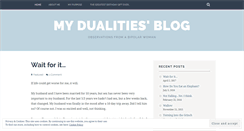 Desktop Screenshot of mydualities.wordpress.com