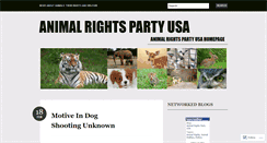 Desktop Screenshot of animalrightspartyusa.wordpress.com