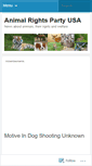 Mobile Screenshot of animalrightspartyusa.wordpress.com
