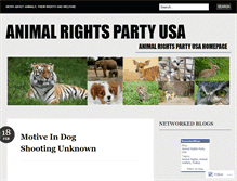 Tablet Screenshot of animalrightspartyusa.wordpress.com