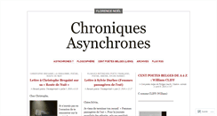 Desktop Screenshot of chroniquesasynchrones.wordpress.com