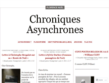 Tablet Screenshot of chroniquesasynchrones.wordpress.com