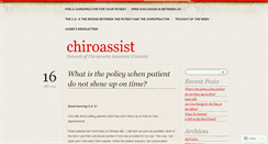 Desktop Screenshot of chiroassist.wordpress.com