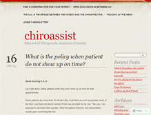 Tablet Screenshot of chiroassist.wordpress.com