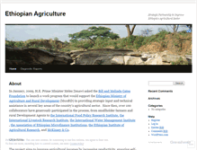 Tablet Screenshot of ethiopianagriculture.wordpress.com