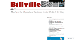 Desktop Screenshot of billville.wordpress.com