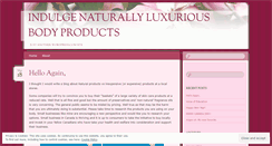 Desktop Screenshot of indulgeproducts.wordpress.com