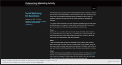 Desktop Screenshot of outsourcingmarketing.wordpress.com