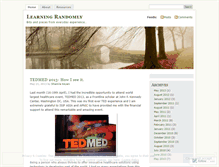 Tablet Screenshot of learningrandomly.wordpress.com