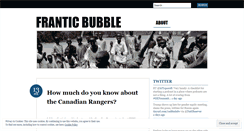 Desktop Screenshot of franticbubble.wordpress.com