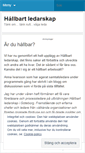 Mobile Screenshot of hallbartledarskap.wordpress.com
