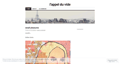 Desktop Screenshot of lappelduvide.wordpress.com