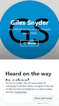 Mobile Screenshot of gilessnyder.wordpress.com