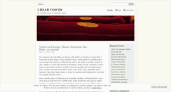Desktop Screenshot of ihearvoices.wordpress.com